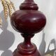Large 1970 wooden lamp foot turned plum