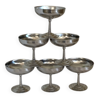 6 18/10 stainless steel sorbet cups letang remy