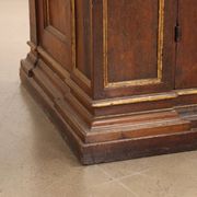 Antique walnut sideboard with shelf, Italy, 17th century