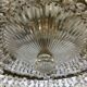 Chandelier en cristal et laiton italien des années 1960 – 6 lumières