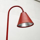 Mid-century leather floor lamp by Jacques Adnet for Valenti, Spain, 1960s.