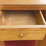 Art deco oak and marble sideboard