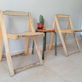 Pair of vintage folding chairs 60s
