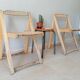 Pair of vintage folding chairs 60s