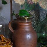 Pichet poterie traditionnelle Art-populaire en grès émaillé ancien