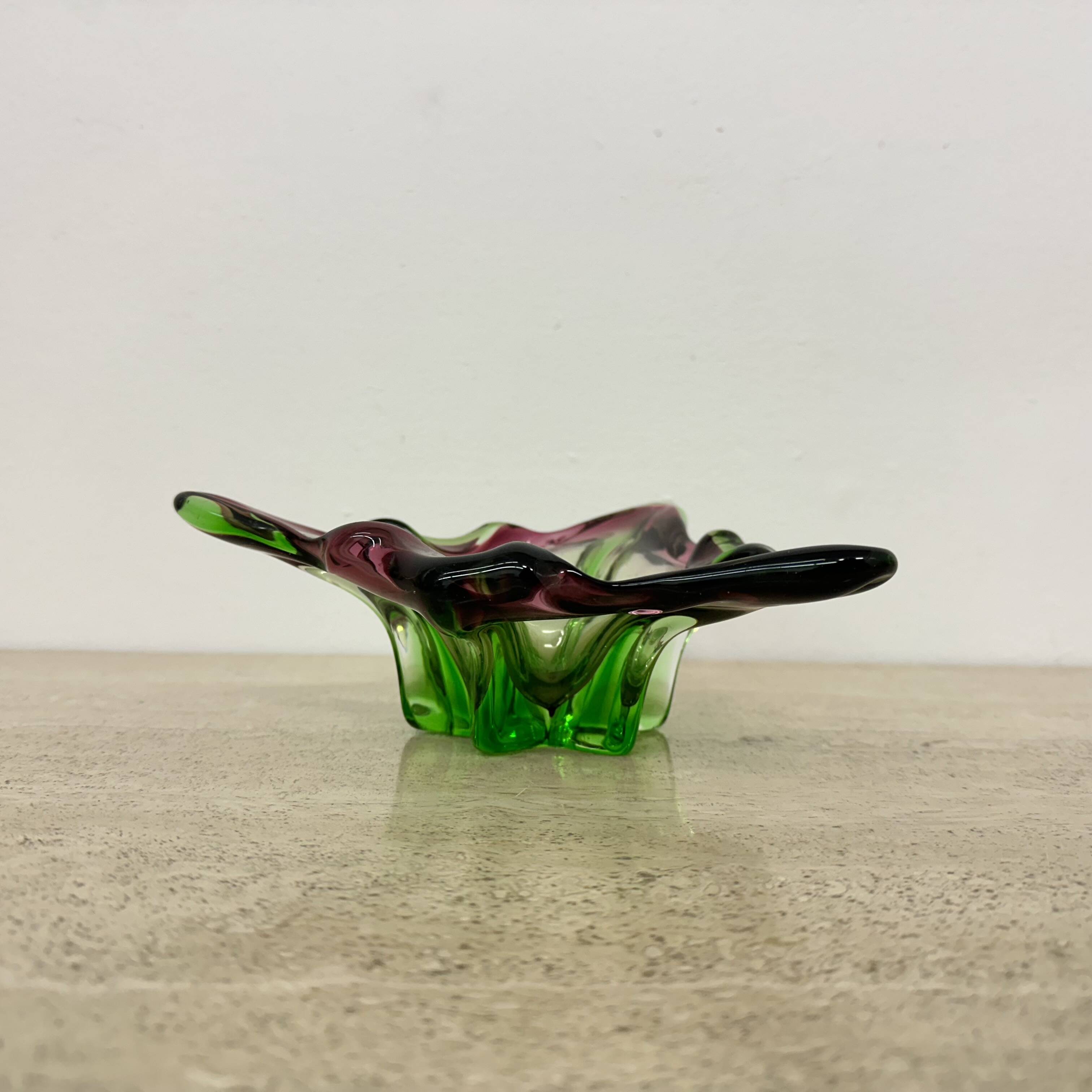 Mid century Murano glass bowl , 1970s