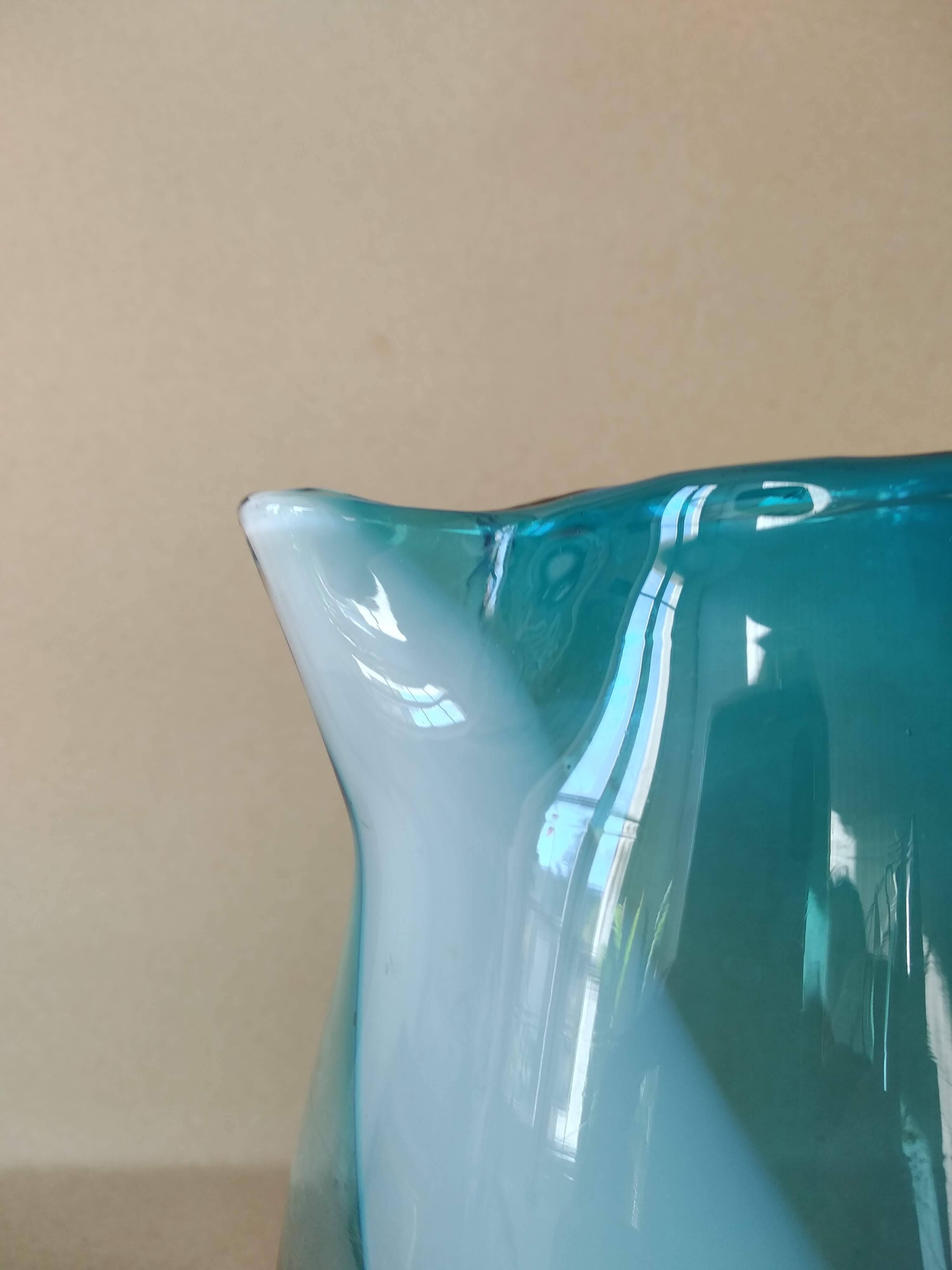 DLG Murano blown glass pitcher