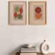 Duo de peintures  sur papier ancien -B53 et B60 -   tableaux abstraits signés eawy