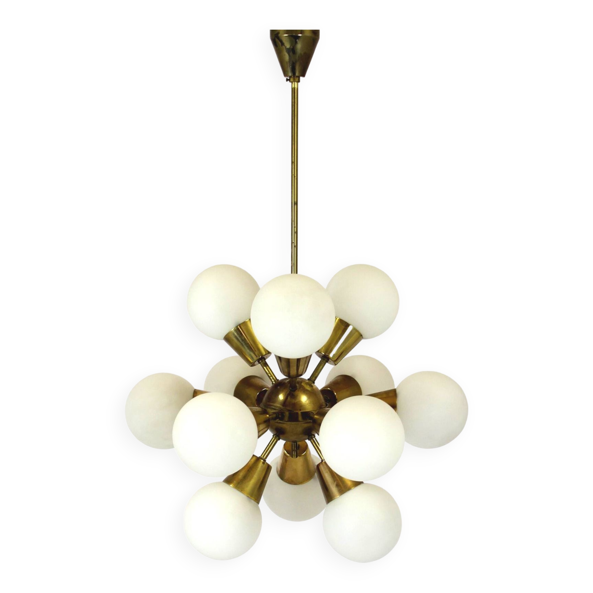 Lustre Spoutnik Mid-Century de Kamenický Šenov, 1970s
