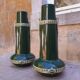 Pair of Art Nouveau barbotine vases by Gustave de Bruyn