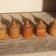 Lot de 5 pots avec son couvercle,  en grès vintage
