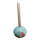 Floral candle holder in enamelled metal