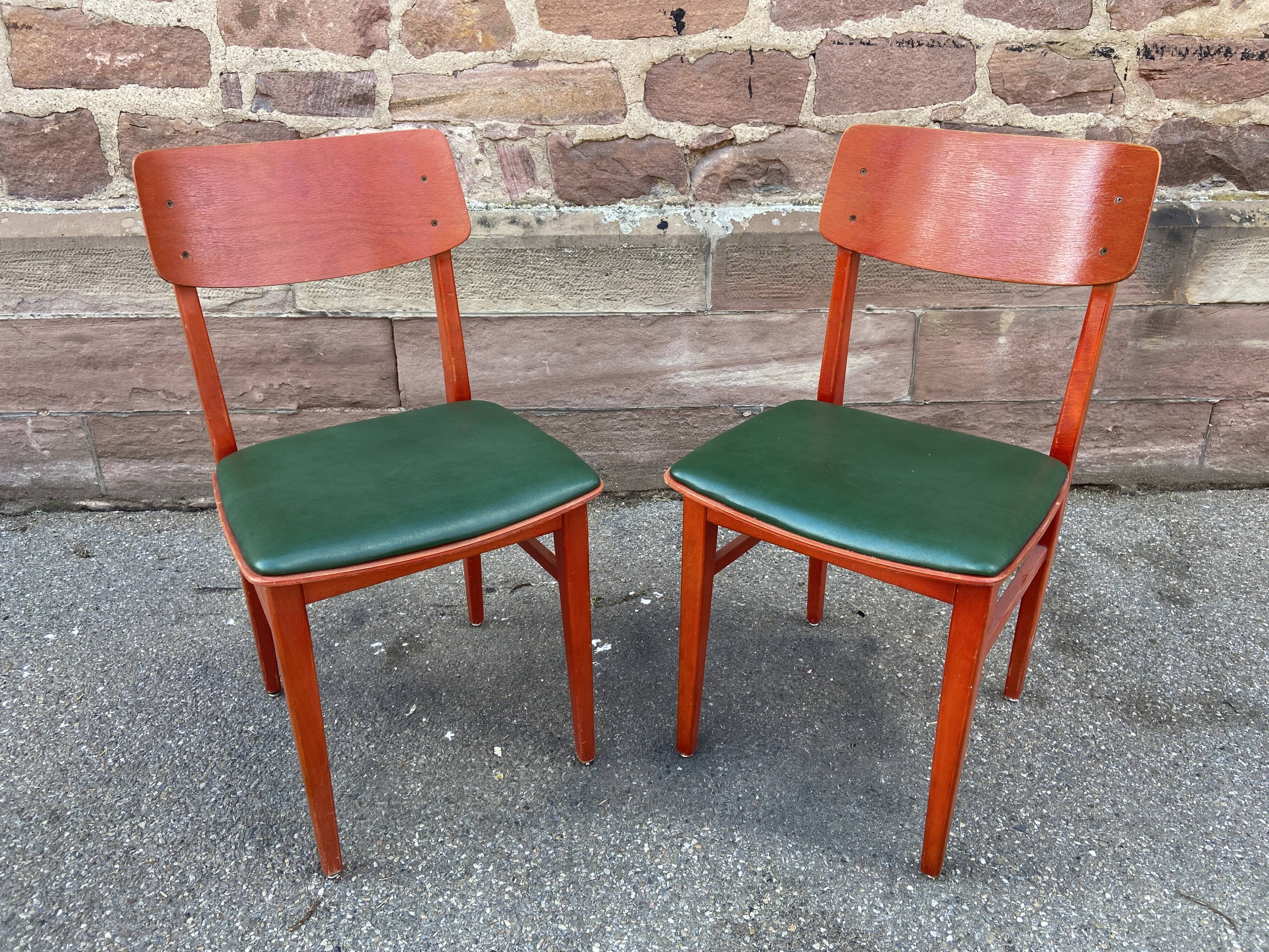 Pair of vintage bistro chairs imitation 1960