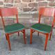 Paire de chaises bistrot vintage simili 1960
