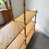 Large rattan shelf 1960