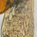 Large oil painting on canvas with a rooster signed Yves BOUGEARD
