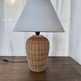 Wicker table lamp