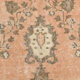 6x9 Salmon & Brown Madallion Pattern Persian Area Rug, 182x284Cm