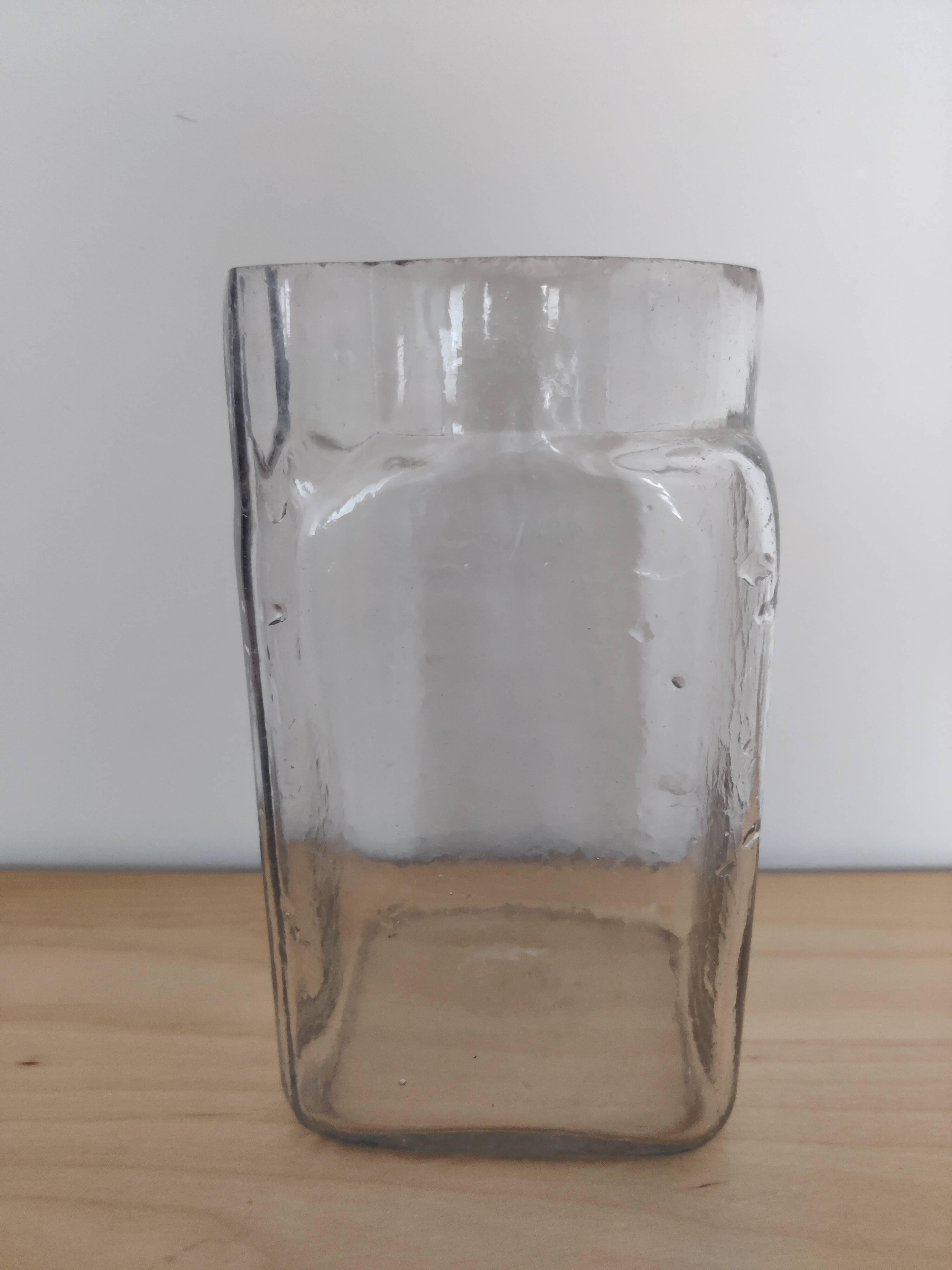 Vase, old jar in blown glass