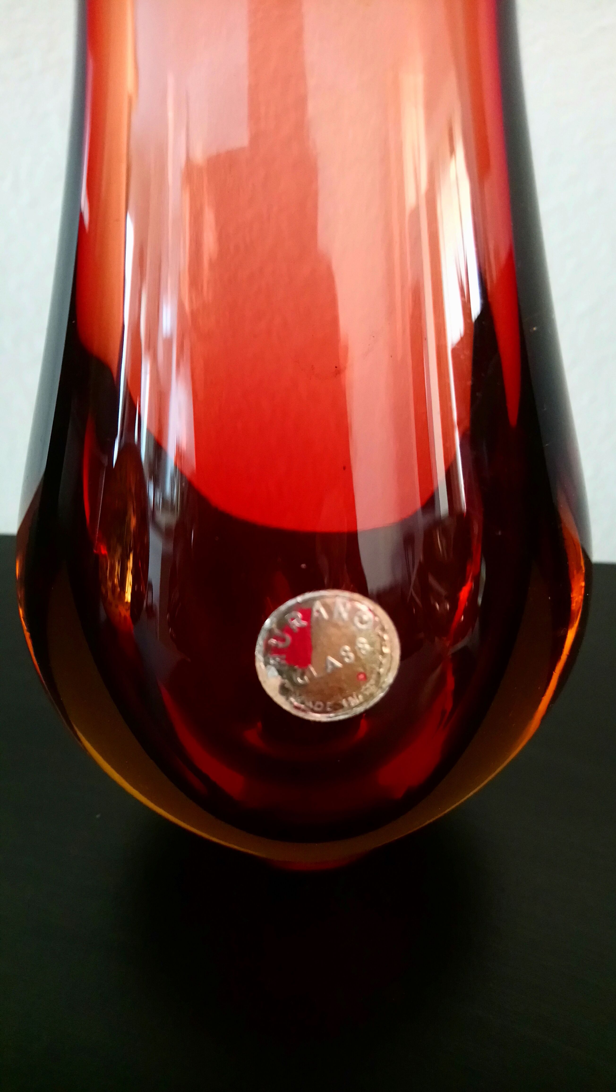 Vase doilies glass of Murano of Flavio polite 50