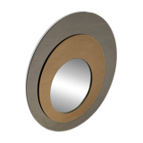 Miroir mural rond en Metalvetro Galvorame aux tons marron