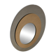 Miroir mural rond en Metalvetro Galvorame aux tons marron
