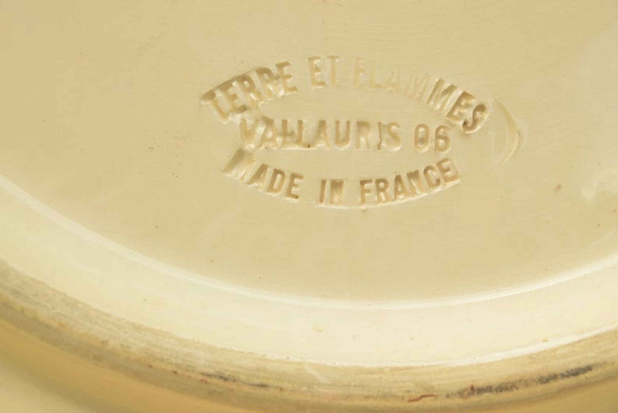Vallauris Aegitna Saltalamacchia cheese platter made in France / Thistle model / 50s