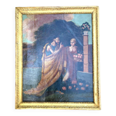 Antique painting - Scene from Antiquity - gilded wooden frame