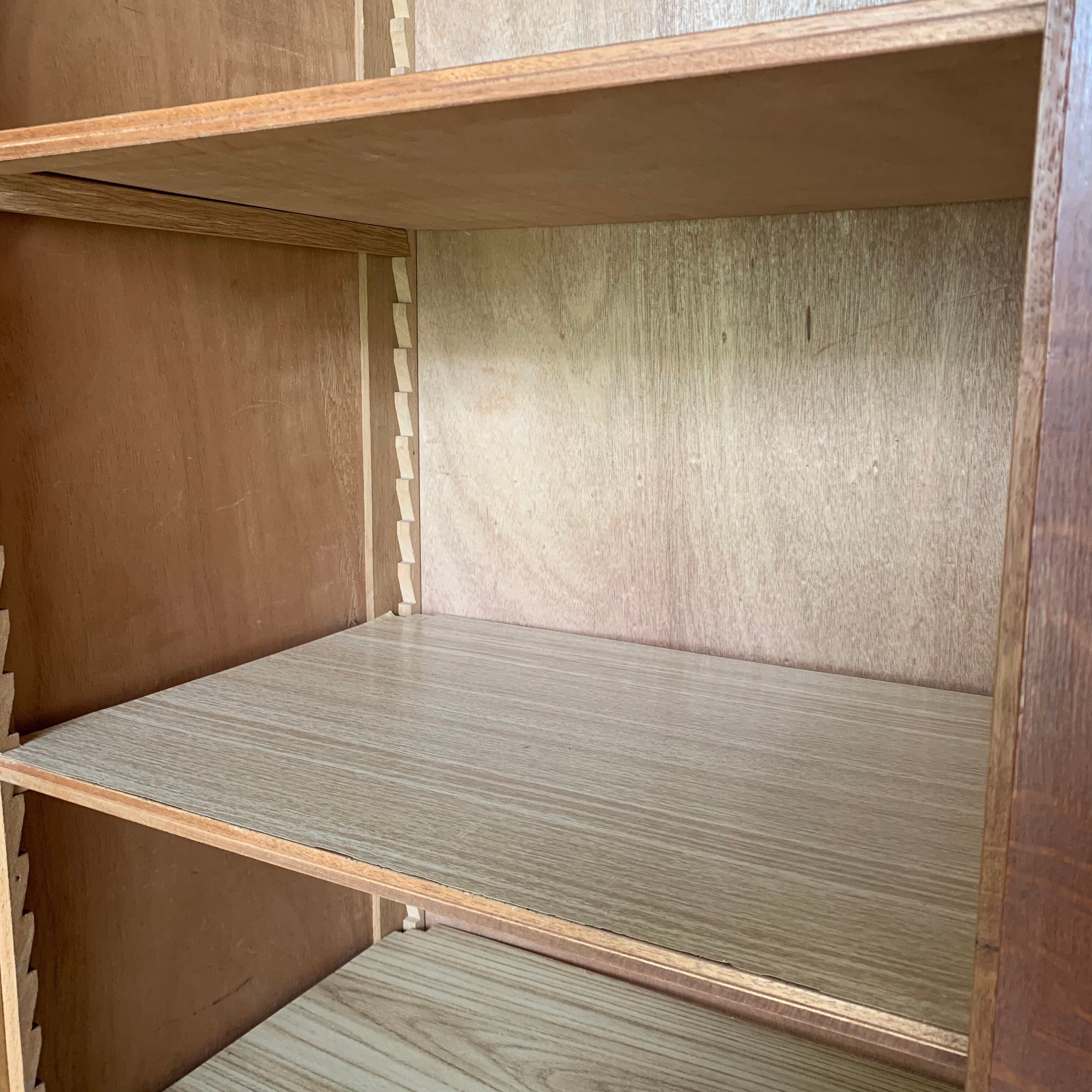 Vintage oak and rattan cabinet