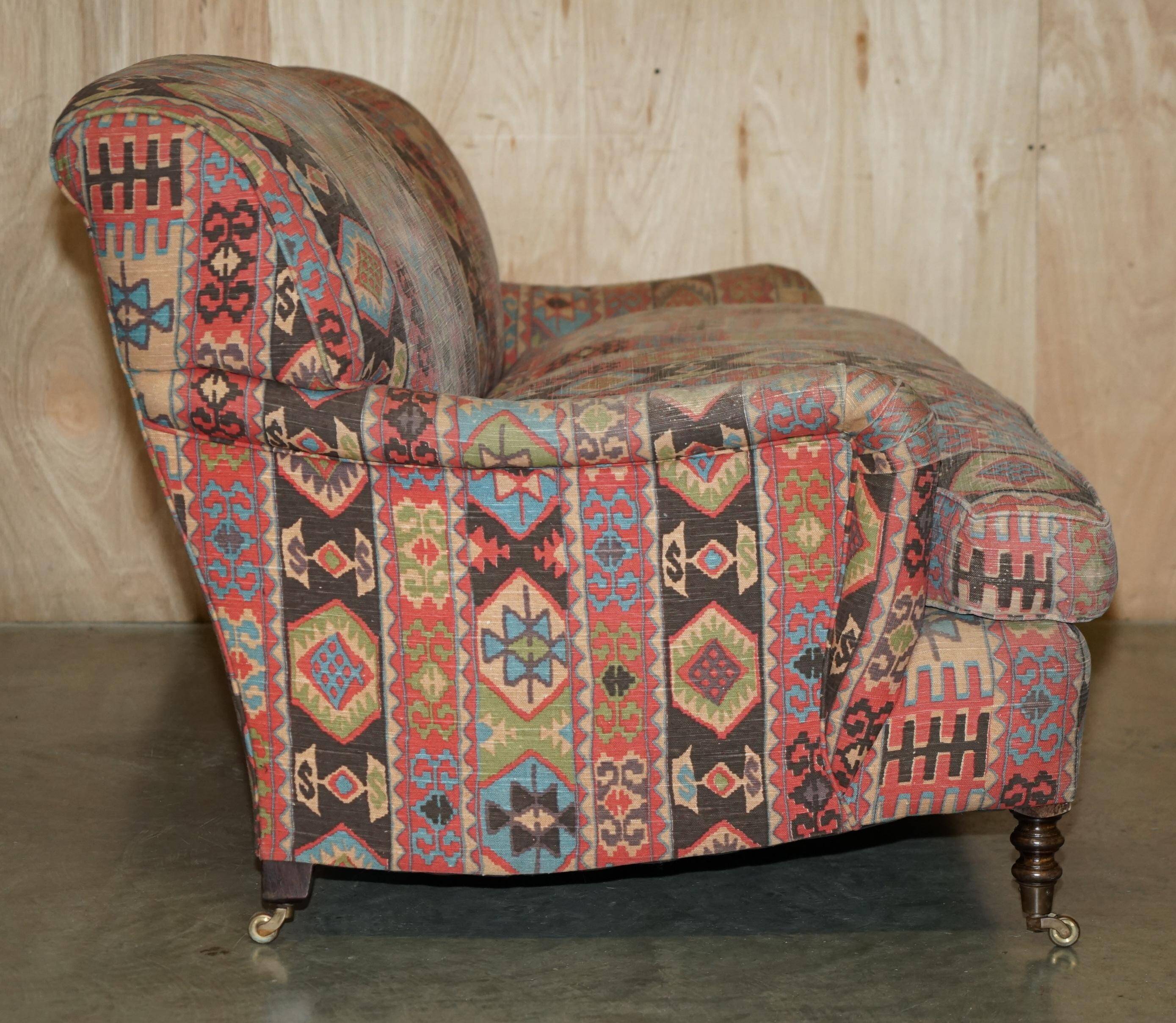Three-seater Kilim vintage sofa by George Smith
