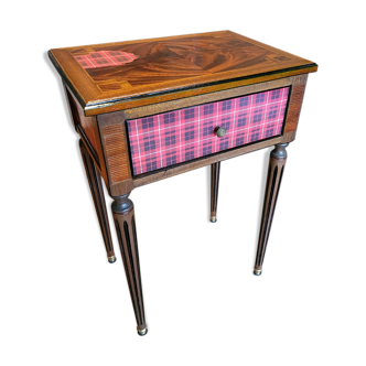 Refurbished wooden bedside table