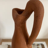 Decorative pot or vase in terracotta clay