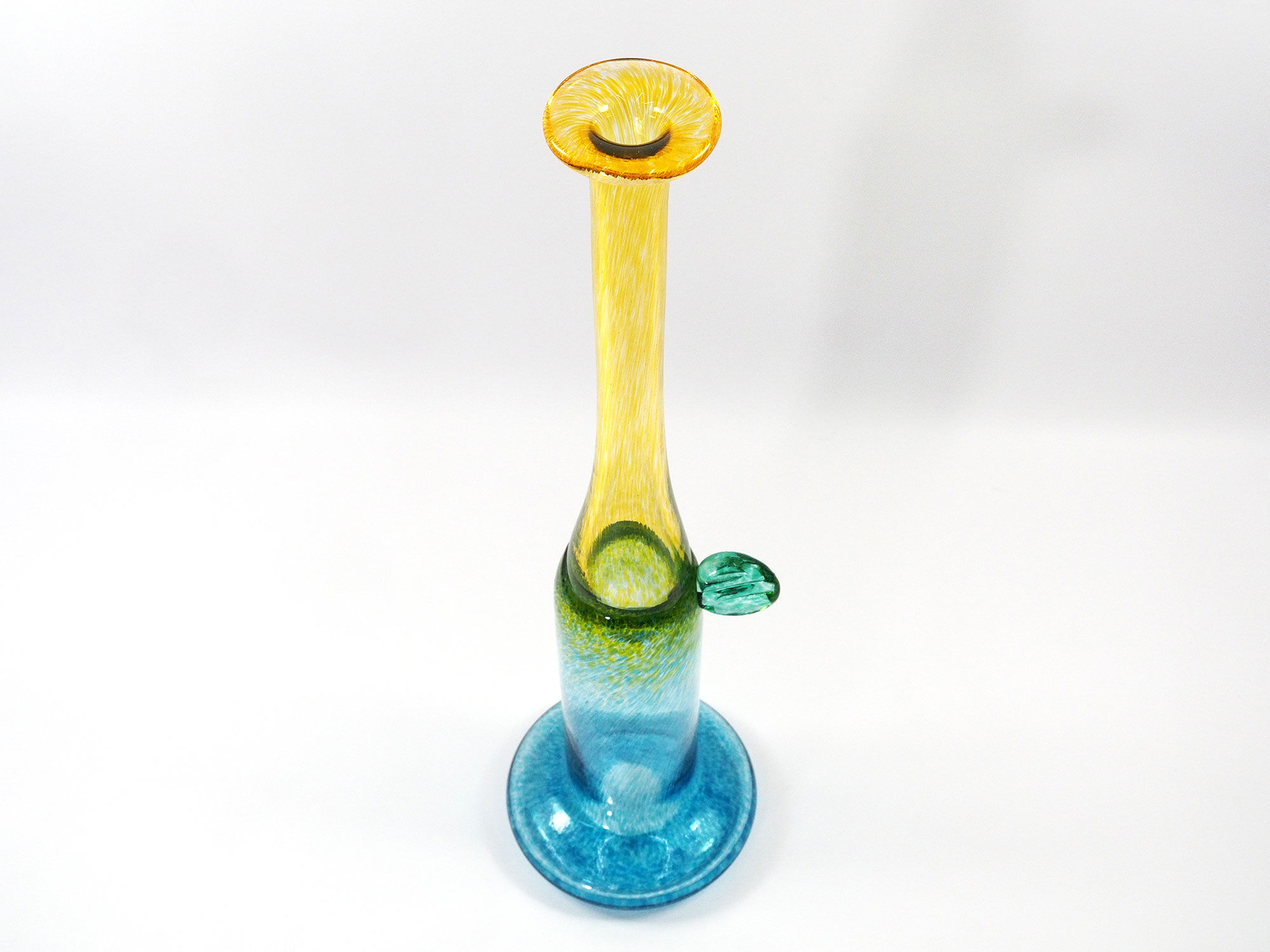 Glass vase wind pipes Bertil Vallien for Kosta Boda