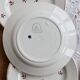 4 vintage dessert plates ceramic red patterns