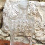 ancienne carafe à whisky en verre