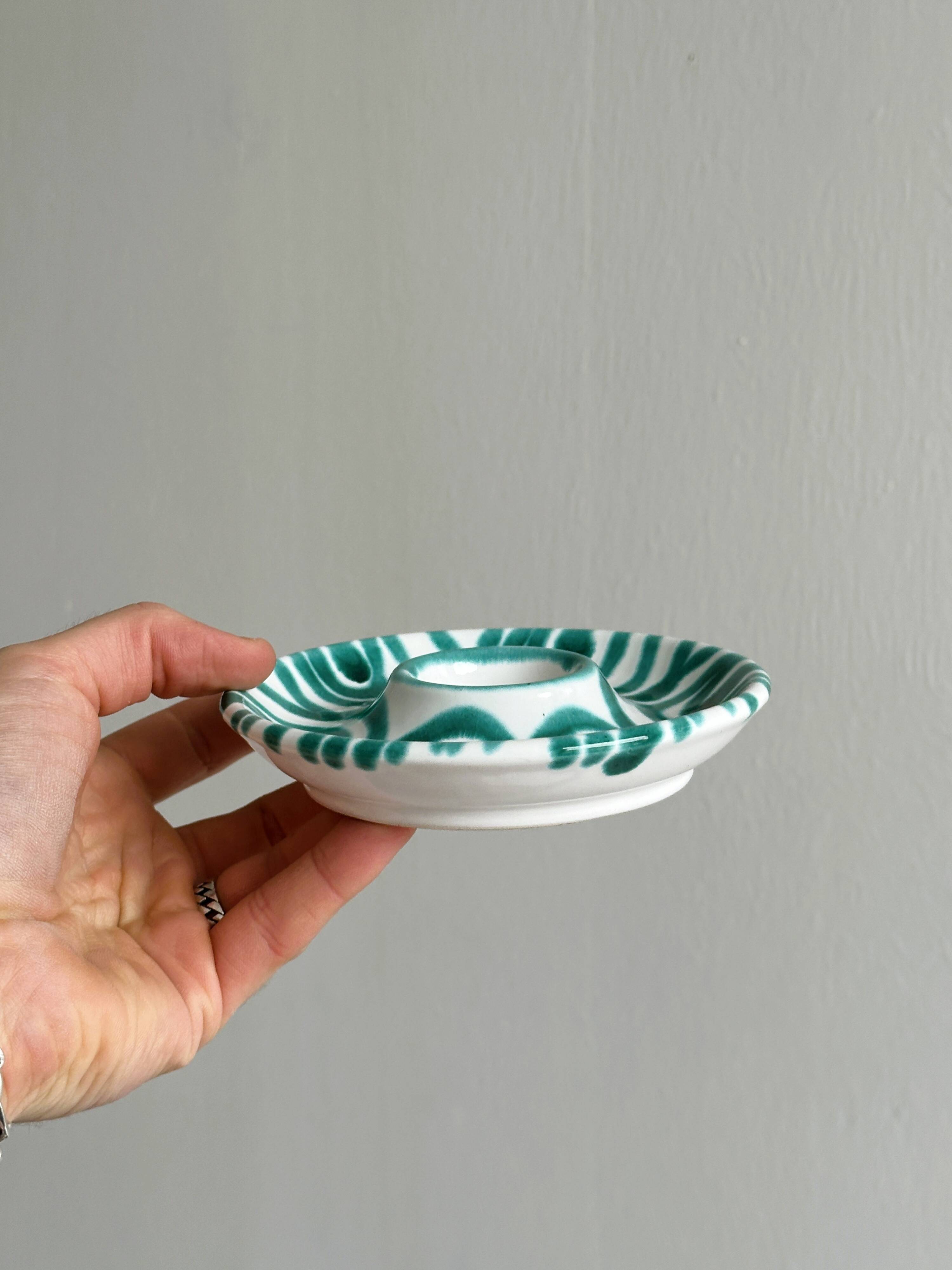 Set of two handmade ceramic egg cups