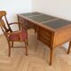 Office set and chair in cherry wood, antique style.