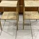 Pair of vintage marble and brass end tables 1970s