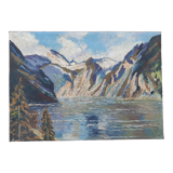 Oil on canvas "mountain lake"