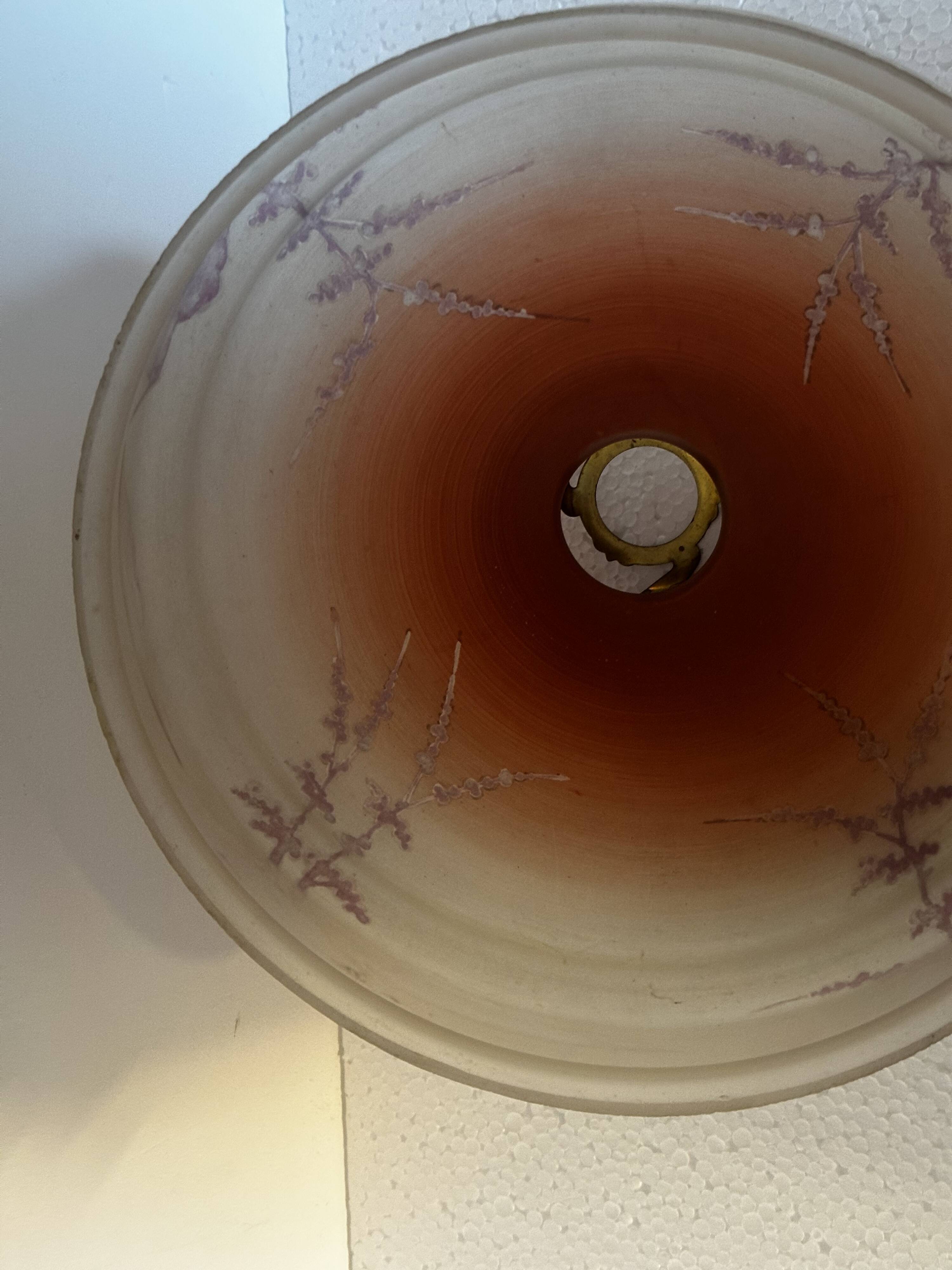 Vintage frosted glass ceiling light - 1950s