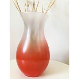 Vase bicolore en verre vintage