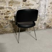Conference chair in black design with metal legs – contemporary lines