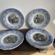 Set of 6 talking plates - creil and montereau France