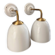 Paire d’appliques murales blanches