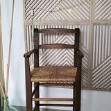 High straw chair for children