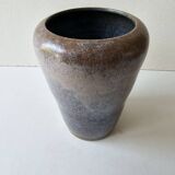 Vase en céramique vernissée bleue Signé Annie (hauteur 26cm) Hauteur 26 cm