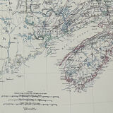 Antique Map of Canada (Eastern Sheet) circa 1869 Keith Johnston Royal Atlas Hand coloured map
