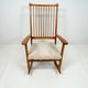 Mid-century rocking chair in pine and sheepskin by Yngve Ekström, Sweden.