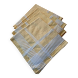 4 old yellow towels