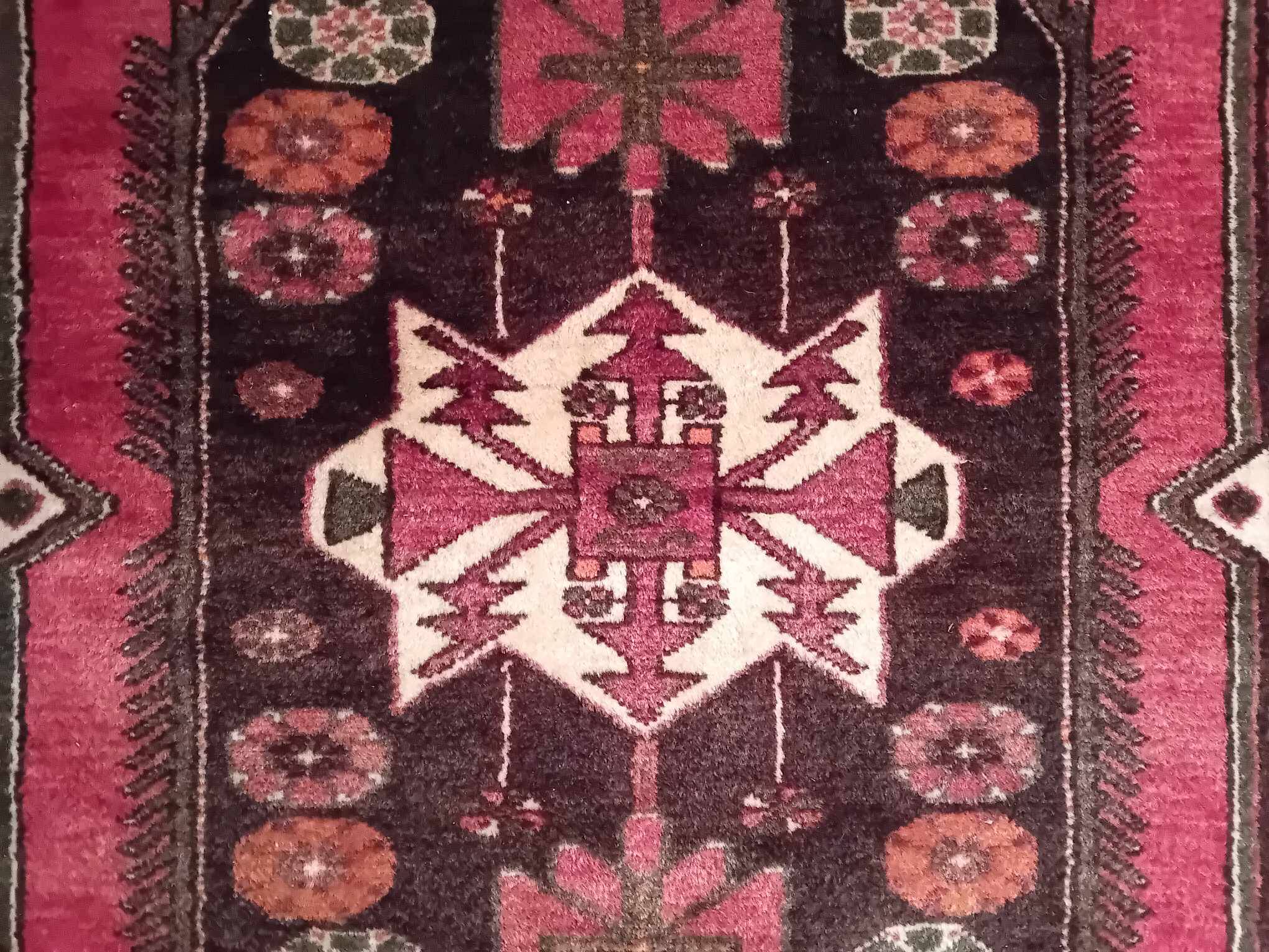 Handmade Persian Maslaghan rug 212x130cm
